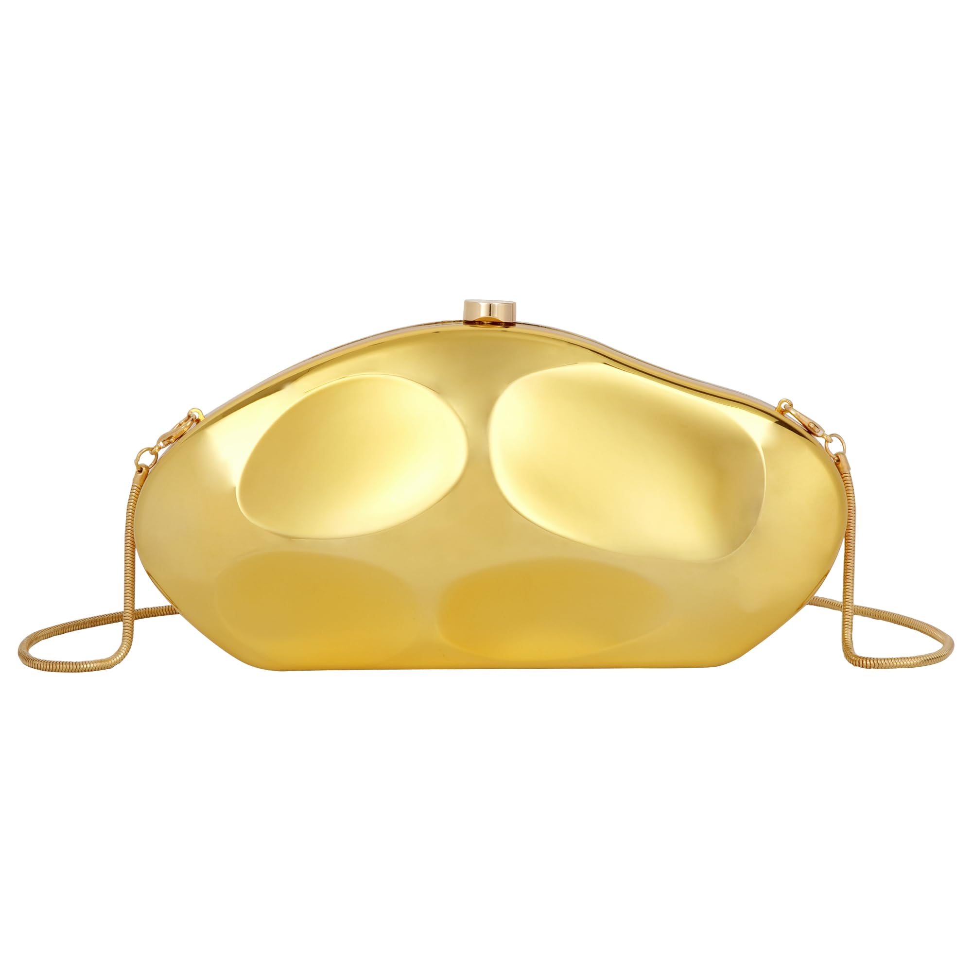 Bolsa Evening Clutch Reberomantic Lattice Metal Chain Para Mulheres