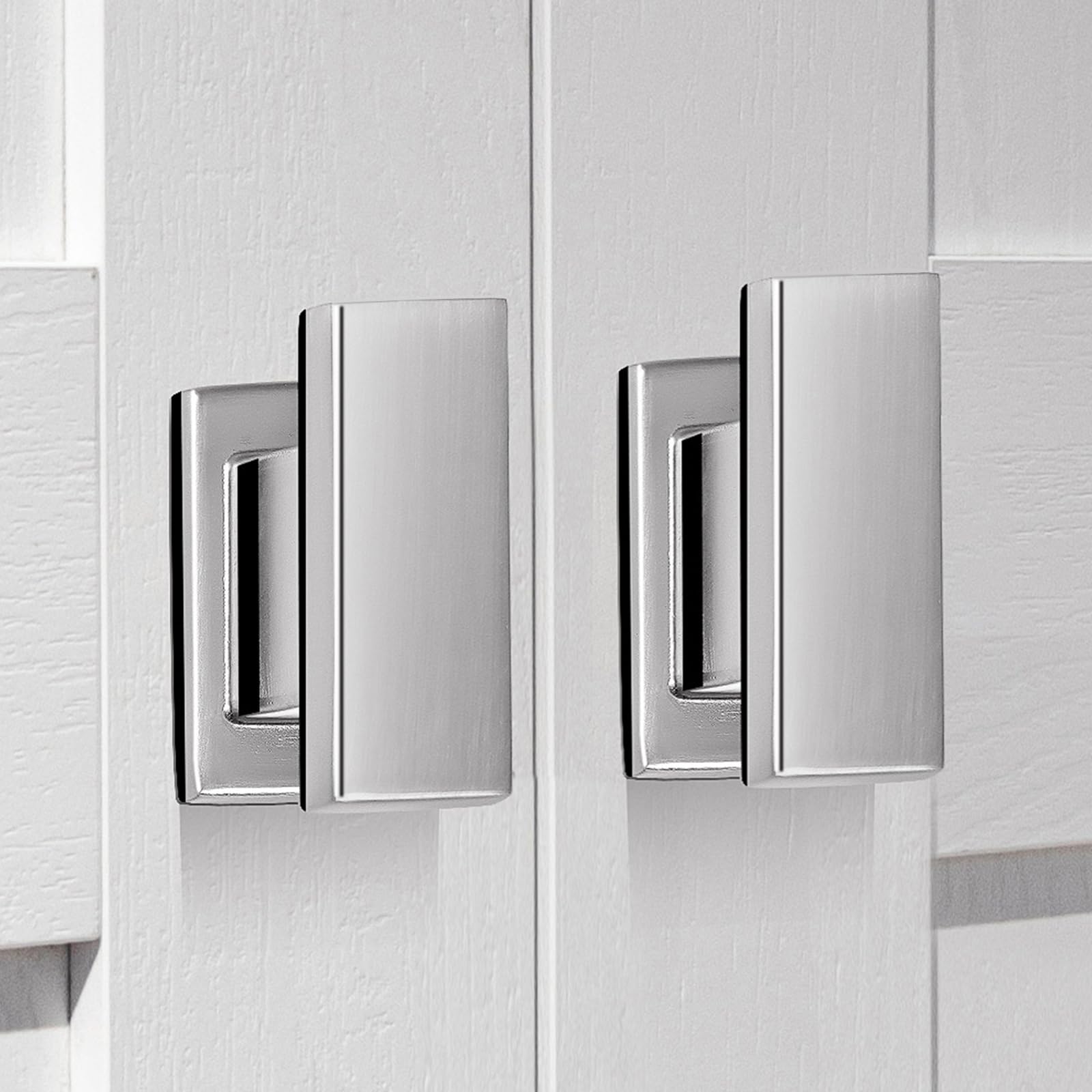 Cabinet Knobs Vehcil Brushed Nickel Square, Pacote Com 20