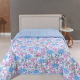 Edredom Cobertor Sonnet Queen Malha Estampada Dupla Face