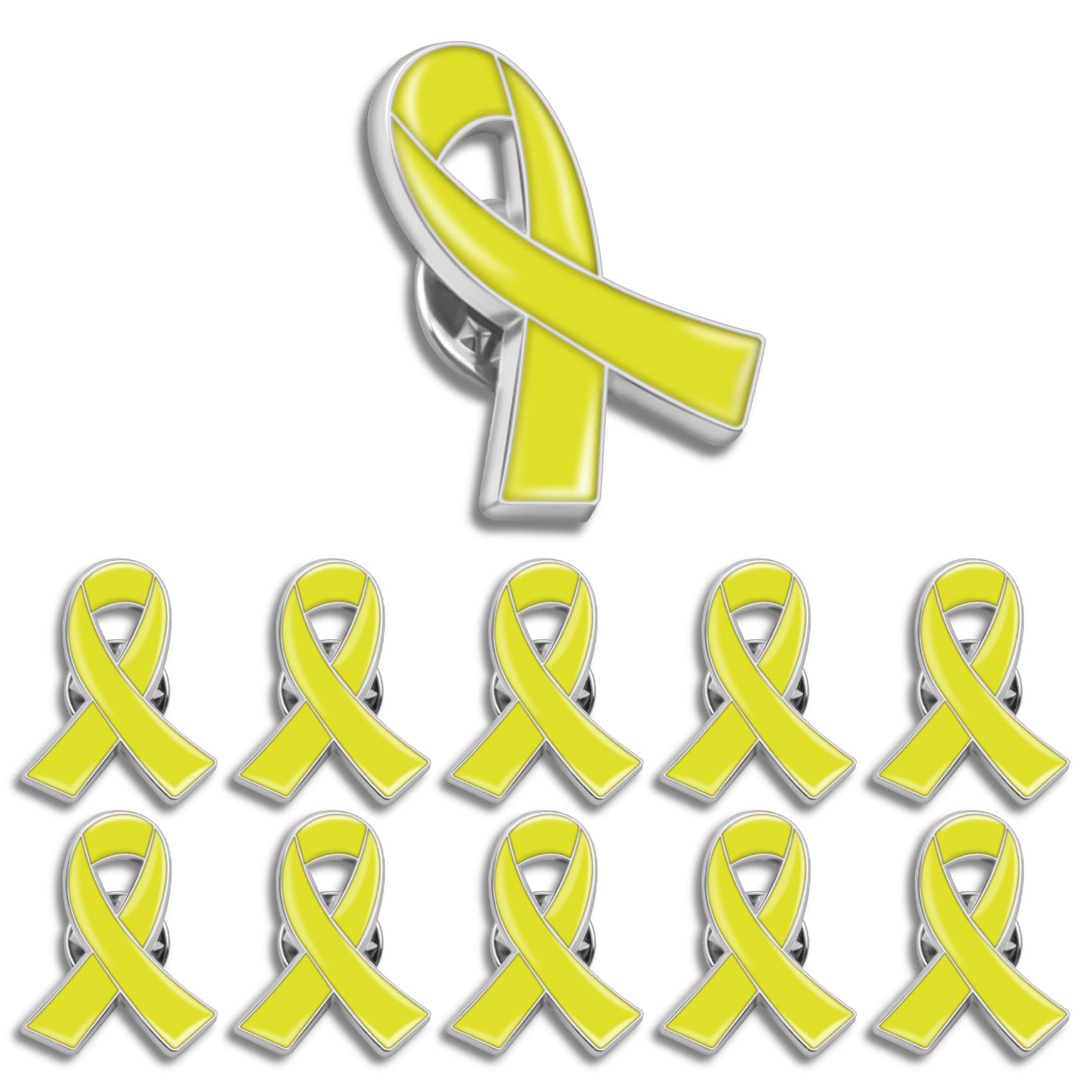 Pin Badge Pack 100% Yellow Sarcoma Bone Cancer Awareness