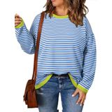 Suéter Feminino Eytino Plus Size Listrado Colorido Block 1x