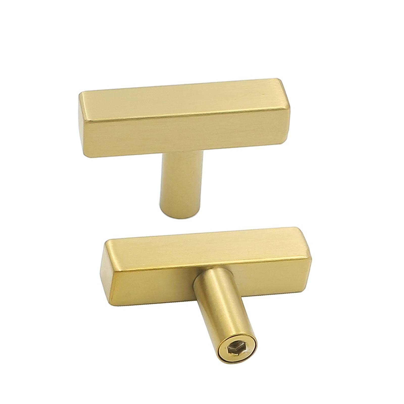 Cabinet Knobs Goldenwarm Ls1212gd Em Latão Escovado, Pacote Com 30
