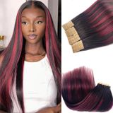 Fita Adesiva Em Extensões De Cabelo Benafee Light Yaki Straight 30cm