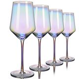 Conjunto De 4 Taças De Vinho Cukbless Iridescent 600ml Para Vermelho/branco