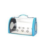 Bolsa Mala Pet Transporte Cães Gatos Panorâmica Viagem Tam M Visão Acrilico 180 Graus - Azul Bic