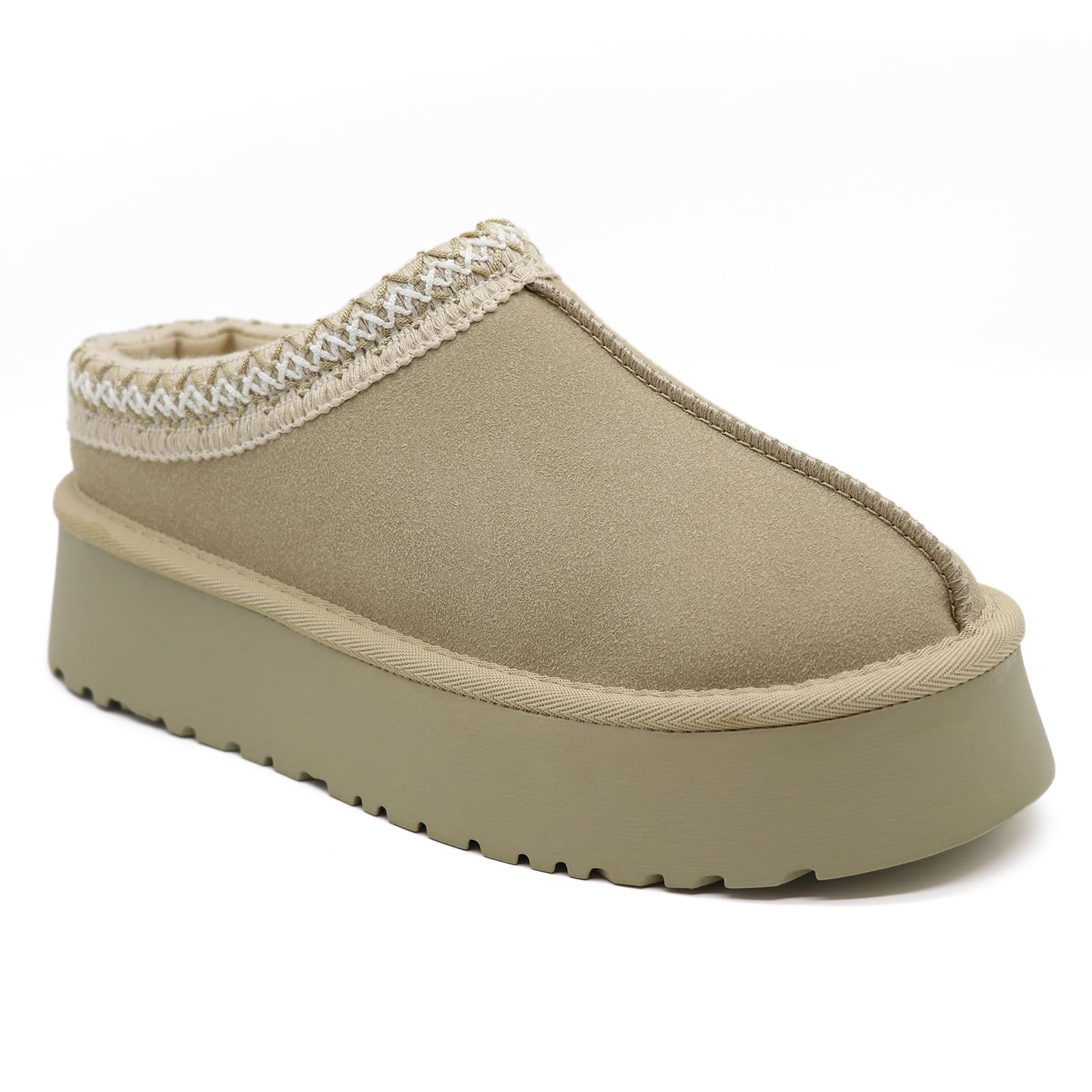 Chinelos Bklwev Platform Mini Boots Femininos, Forrados Com Lã