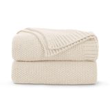 Manta Throw Blanket Cozecube Beige Cable Kit 100% Acrílico 127x152cm