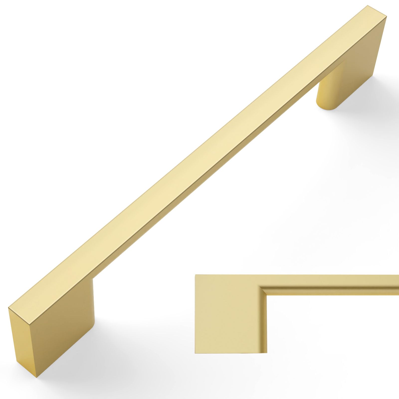 Armário Puxa Furos Amerdeco Em Ouro Escovado De 128 Mm, Pacote Com 10