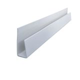 Kit 15 Caixas Com 150 M Acabamento Perfil "u" Para Forro Pvc 8mmx3cmx3,00m Bariri Branco Gelo