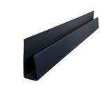 Kit 15 Caixas Com 150 M Acabamento Perfil Para Forro Pvc Preto 300cm Bariri Preto
