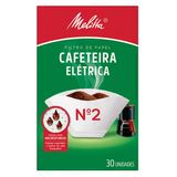 Filtro de Papel para Cafeteira Elétrica Melitta nº 2 Caixa 30 Unidades