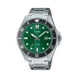 Casio Duro Aço Diver 200 Verde - Mdv-107d-3a2vdf