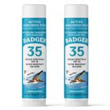 Protetor Solar Stick Badger Face Spf 35 19 Ml 97% Orgânico, Pacote Com 2