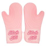 Conjunto De Luvas De Forno Paris Hilton Que É Rosa Quente E Resistente Ao Calor