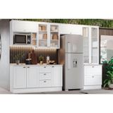 Cozinha Modulada Completa Americana 9 Peças 4aéreos+ 1 Paneleiro +2balcões+ 2 Complementos C5p27 Branco