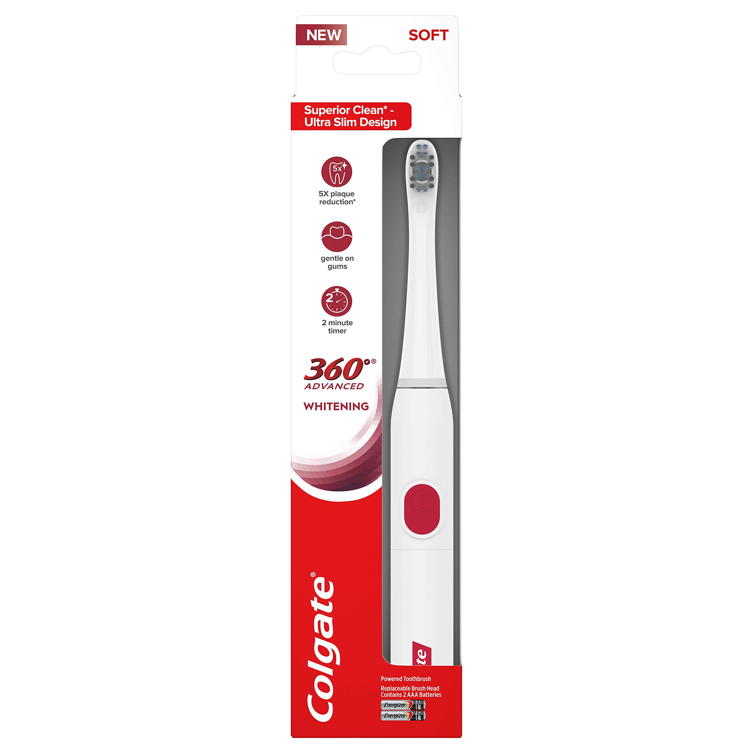 Escova De Dentes Colgate 360 Advanced Sonic Battery Power Soft