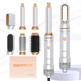 Escova De Secador De Cabelo Okwrap 6 Em 1 Auto Air Curling Iron 1000w