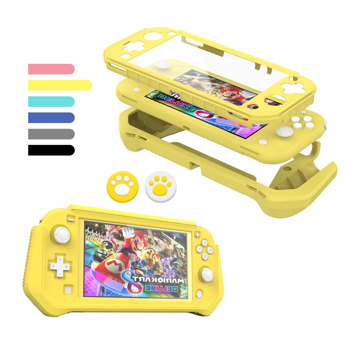 Capa Protetora Para Nintendo Switch Lite Fiwwat Amarela