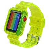 Capa Com Alça Para Apple Watch 38/40/41 Mm Em Silicone Amarelo Neon