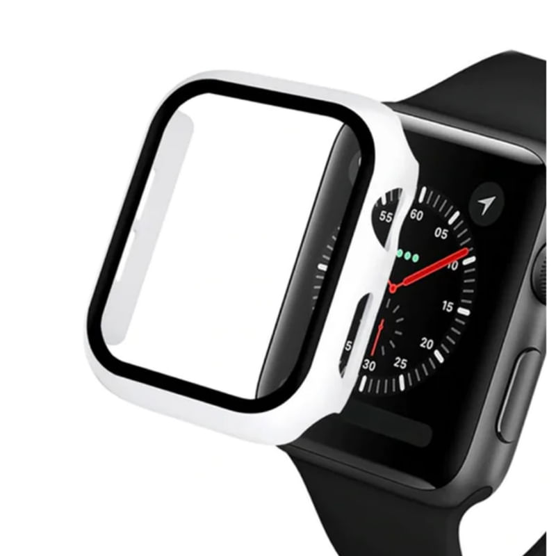 Protetor De Capa Para Apple Watch, Vidro Branco De 42 Mm
