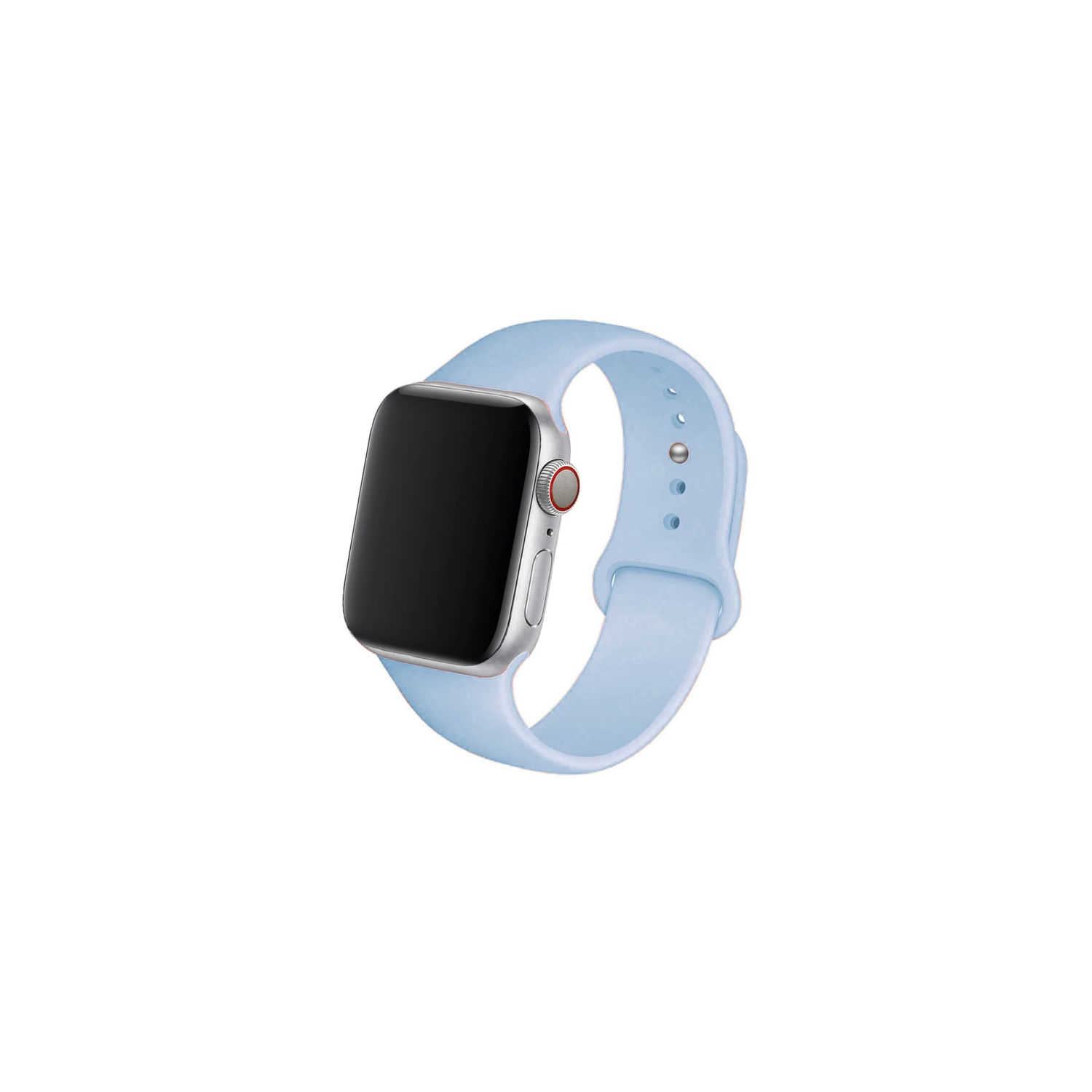 Pulseira Apple Watch Genérica De Silicone Azul Claro 38-40mm