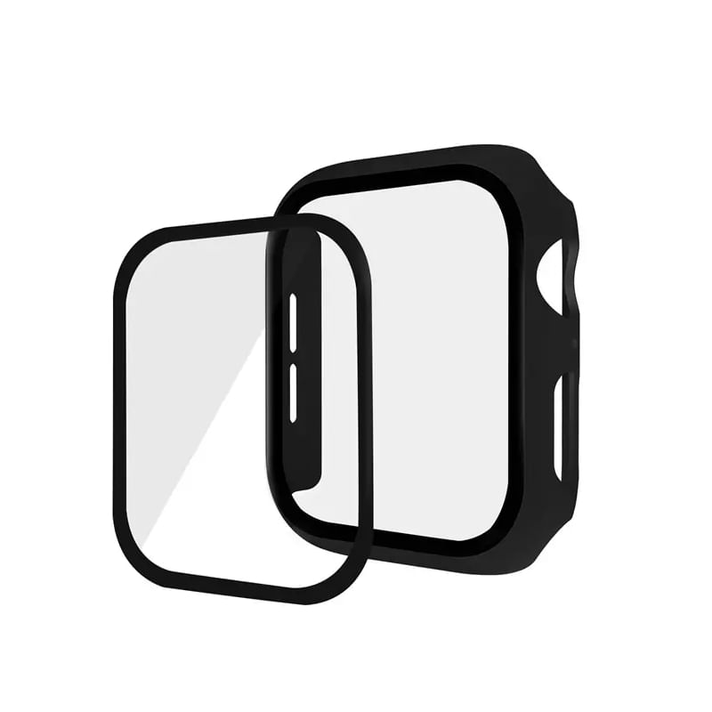 Estojo De Relógio Com Protetor De Tela De Vidro Para Apple Watch Se 4