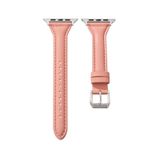 Pulseira De Couro Para Apple Watch 38 Mm 40 Mm 41 Mm Rosa S