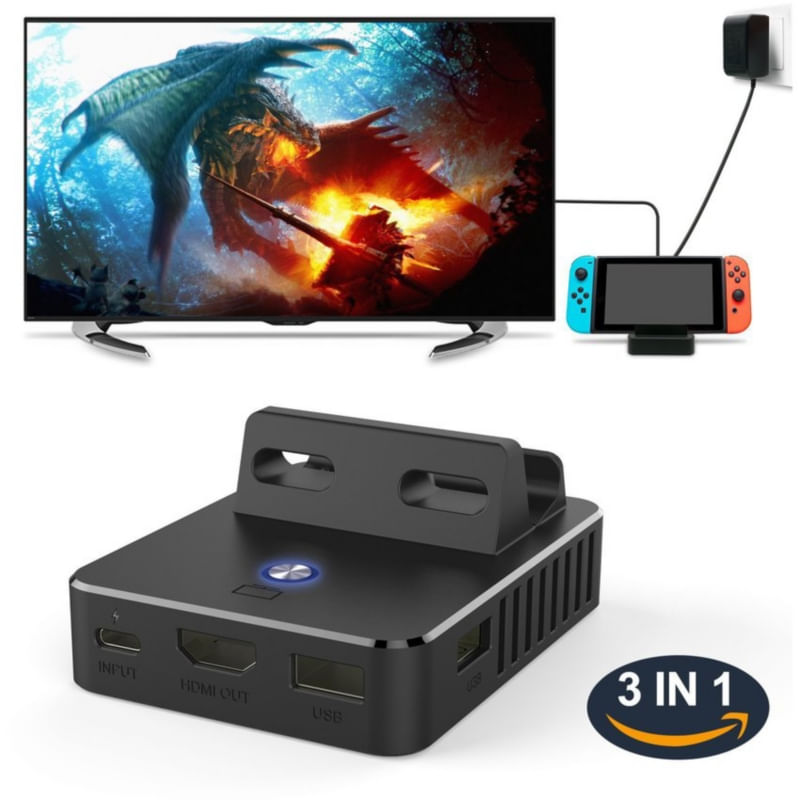 Base De Carregamento Hdmi Nintendo Switch Dock Tv