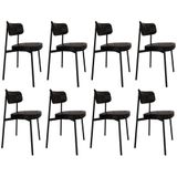 Cadeira De Jantar Estofada Kit 8 Ella M25 Sintético Preto - Mpozenato