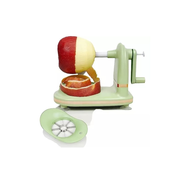 Descascador De Maçã E Pêra Em Aço Inoxidável Com Cortador De 8 Fatias