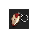 Chaveiro Iron Man Face Em Forma De Capacete Em Liga Metálica Dourada Vermelha
