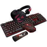 Conjunto De Jogos Rgb Light Com Teclado, Mouse, Fones De Ouvido E Mousep