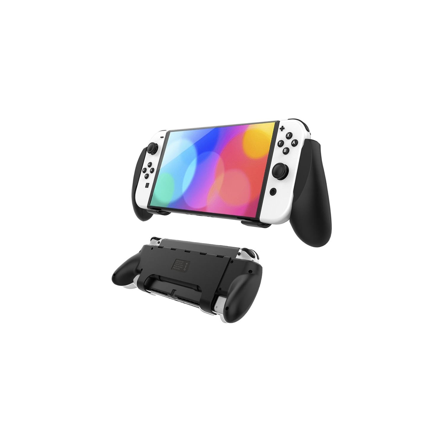 Suporte Grip Case Para Nintendo Switch Oled - Preto