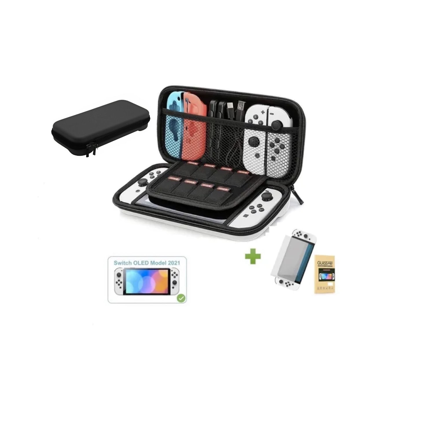 Capa De Proteção Rígida E Protetor De Tela Nintendo Switch Oled