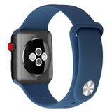 Pulseira De Relógio Apple Watch Em Silicone Azul Marinho 38-40-41 Mm