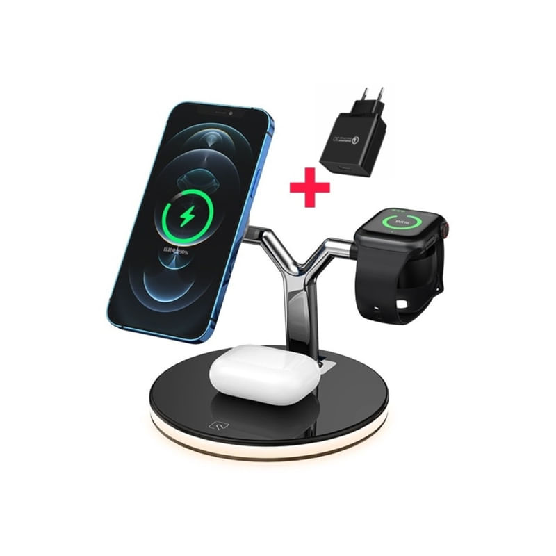 Base De Carregamento Sem Fio Langwei Lw-970 15w Para Iphone Magsafe