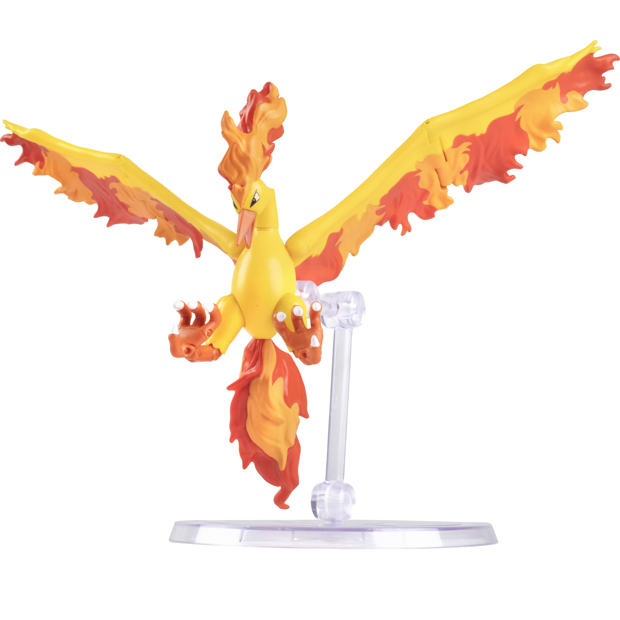 Boneco De Ação Jazwares Pokémon Moltres 6 Com Suporte De 15 Pontos