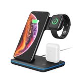 Carregador Sem Fio 3 Em 1 Para Iphone E Android