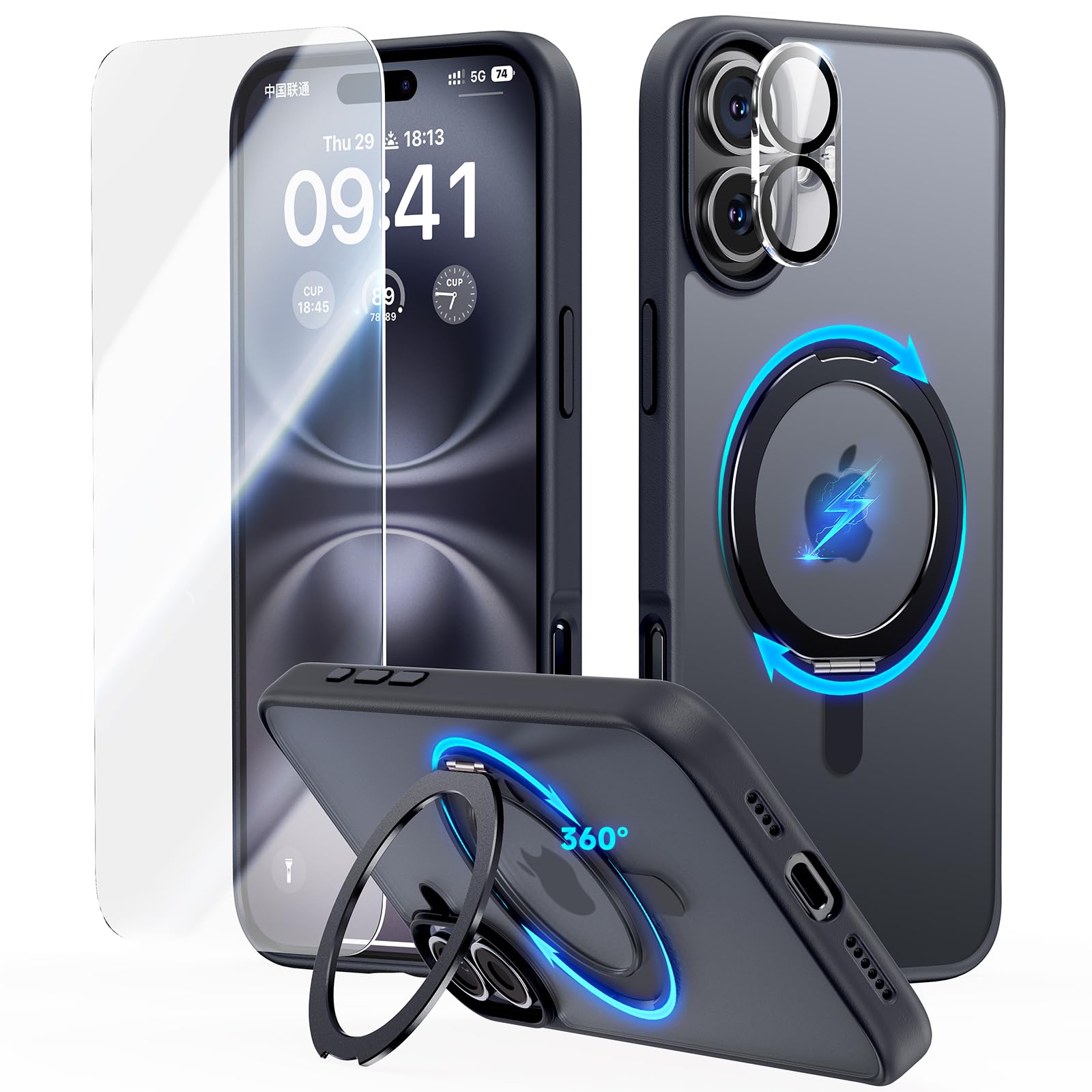 Capa De Telefone Jueshituo 3 Em 1 Para Iphone 16 Plus Com Acessórios