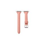 Pulseira De Couro Para Apple Watch 38 Mm 40 Mm 41 Mm Rosa Pálido