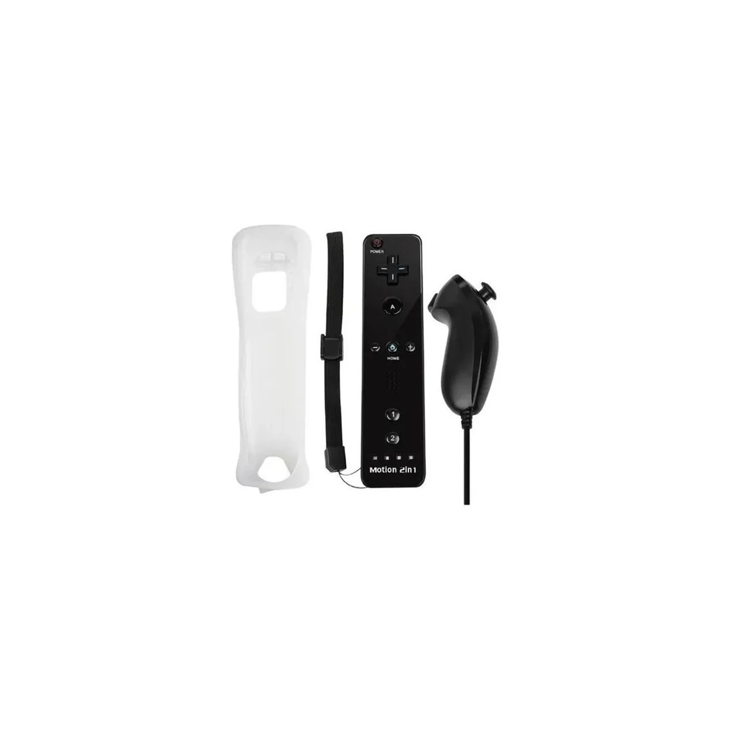 Joystick Para Wii Black Wiimote Control + Nunchuk Control