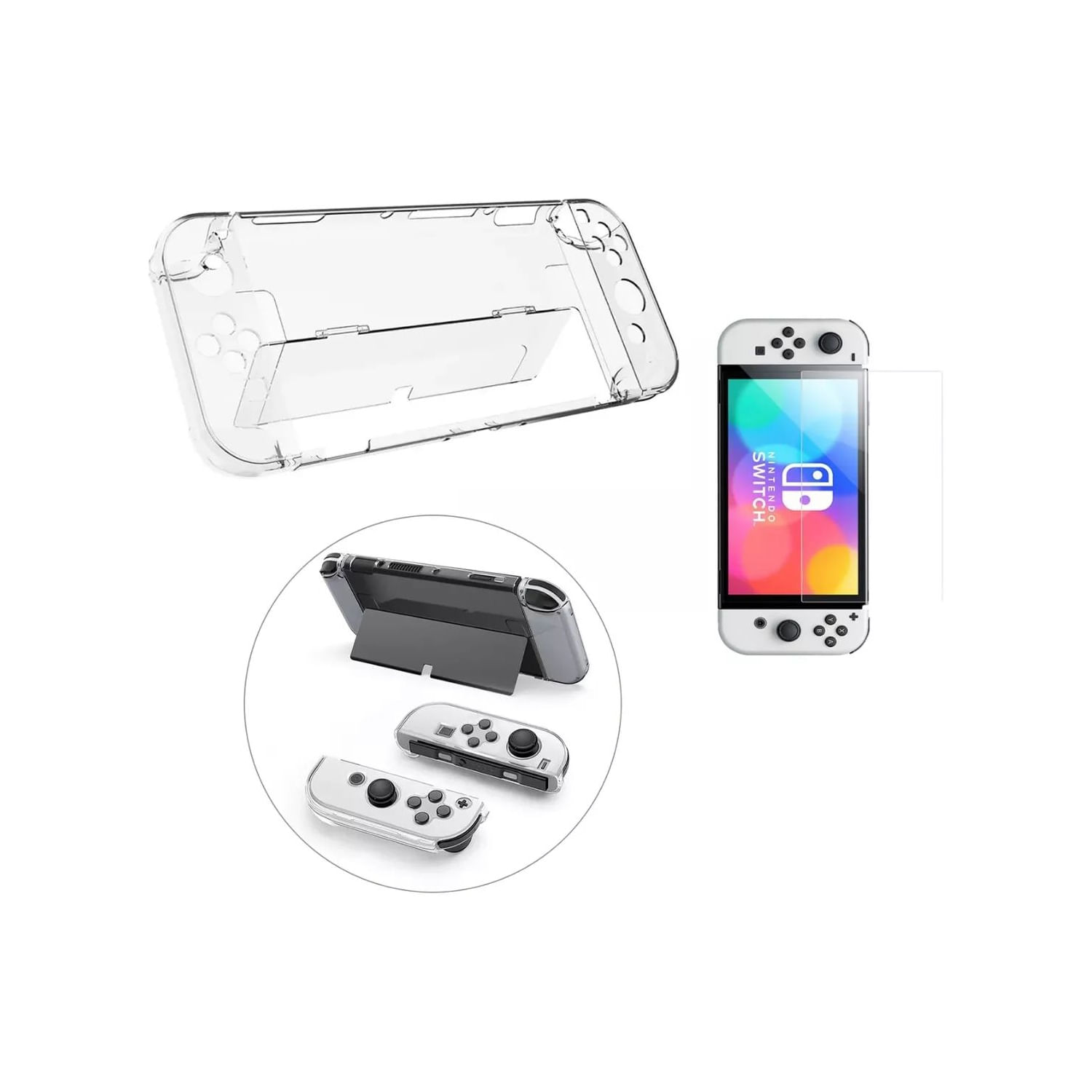 Pacote De Proteção Para Porta De Tela Oled + Do Nintendo Switch