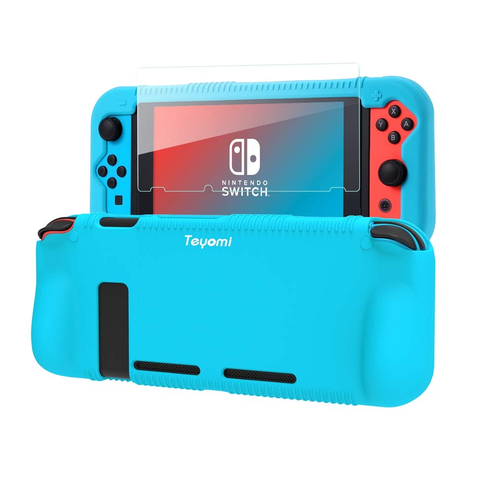 Capa Protetora De Silicone+vidro Temperado Para Nintendo Switch
