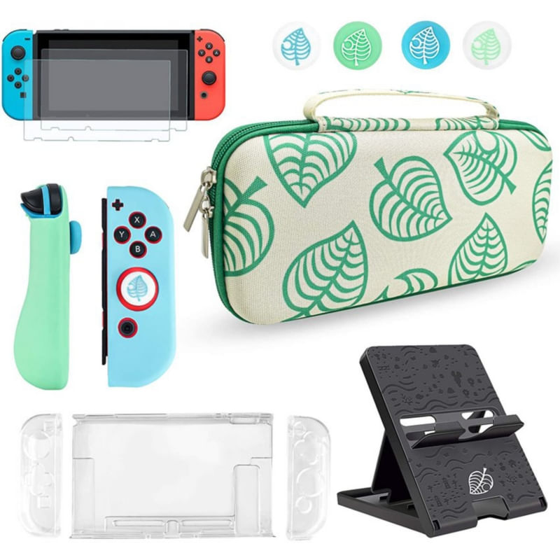 Kit De Capa E Acessórios Para Nintendo Switch Animal Crossi