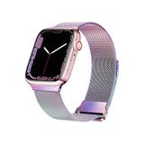 Pulseira De Metal Para Apple Watch 38/40/41 Mm Purple Tornasol