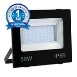 Refletor Led 50w Bivolt Ip66 Branco Frio - Garantia De 1 Ano