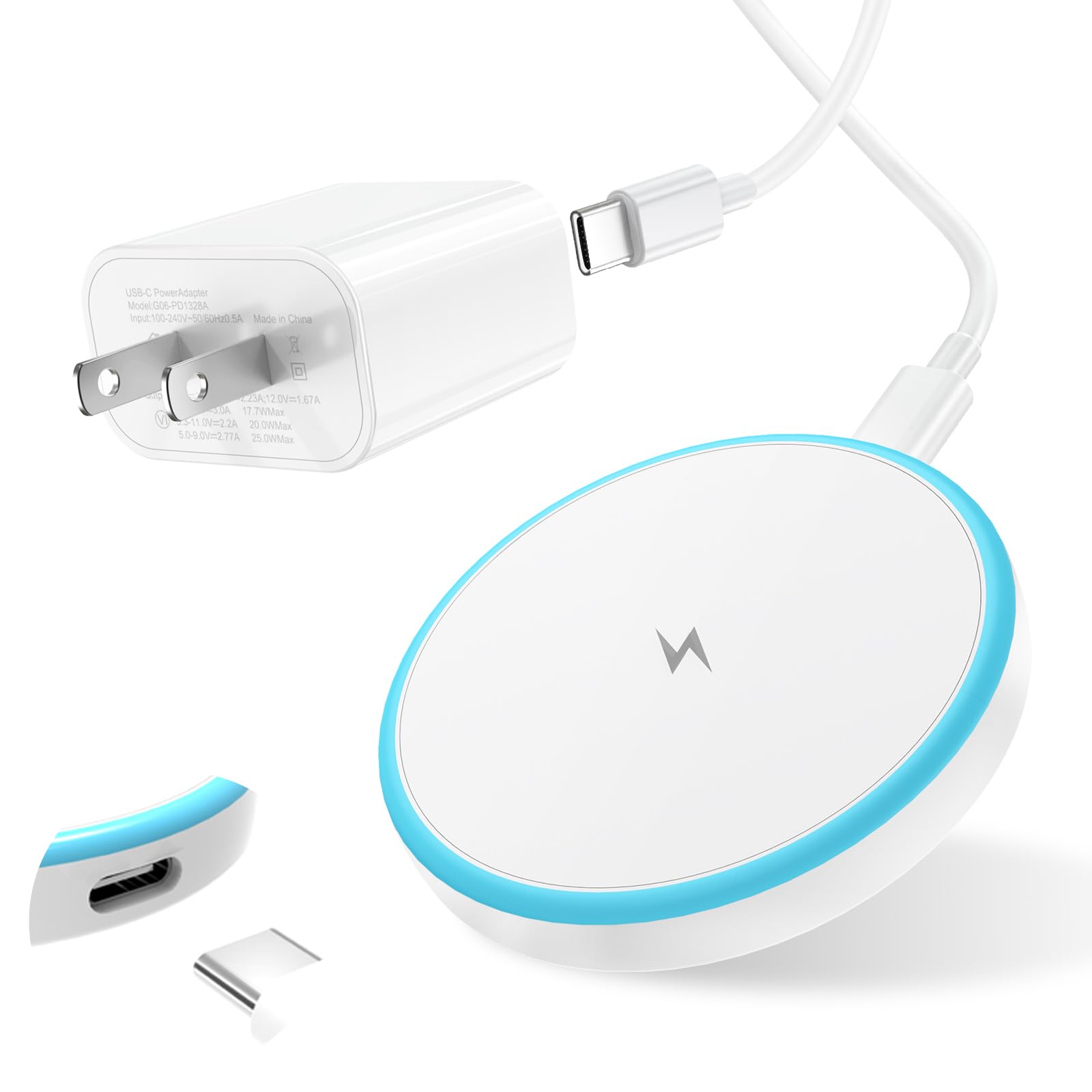 Carregador Magnético Sem Fio Aioxqnl Para Iphone 12-16/airpods