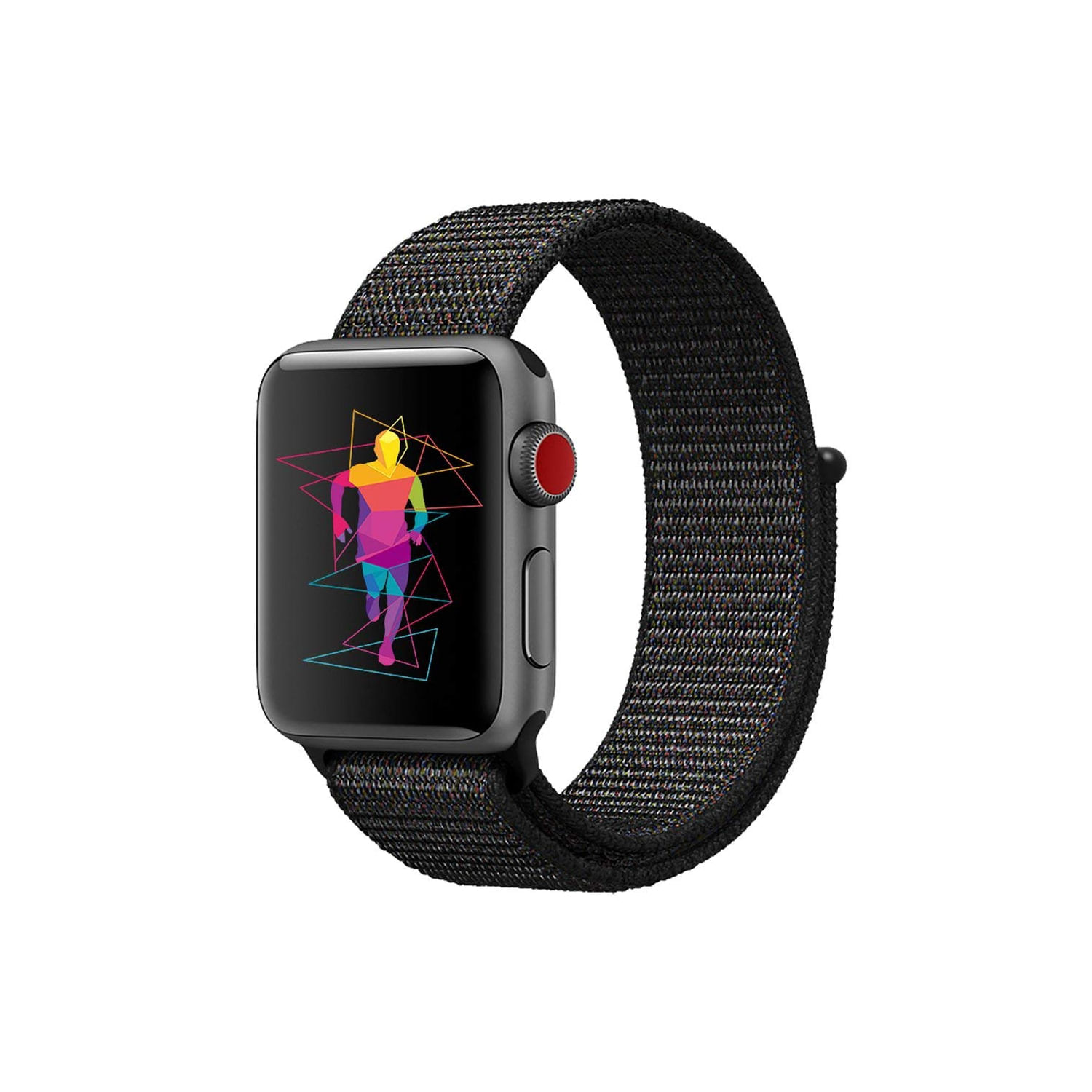 Pulseira De Nylon Para Apple Watch Series 1-6 38/40/41 Mm - Bla