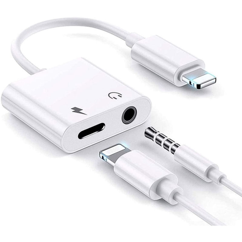 Adaptador De Fone De Ouvido Aux Lightning Para 3,5 Mm Para Iphone