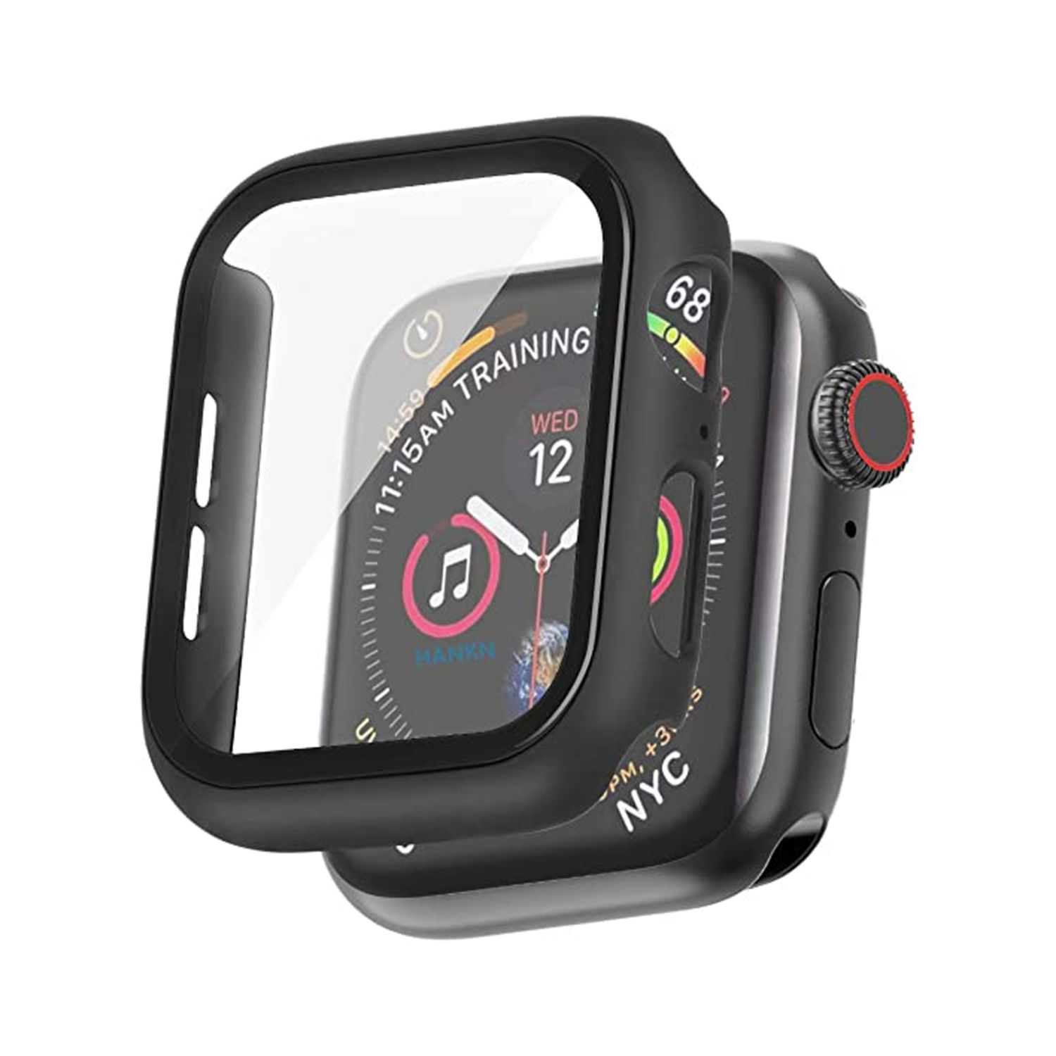Capa Protetora De Vidro Para Apple Watch 40mm Preta